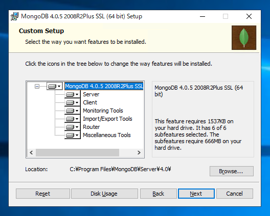 MongoDBのインストール:画像8