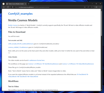 ComfyUI で Cosmos の動画生成をする - nVidia Cosmos のインストール:画像4