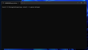 OpenAI Whisper をインストールする:画像5
