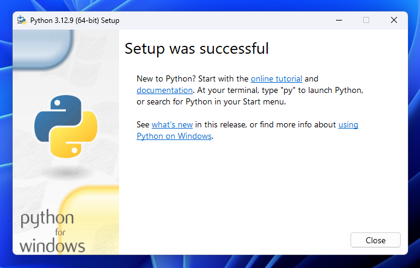 Python for Windows のアップデート (Python for Windows 3.12.x):画像7