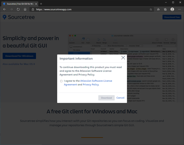 Sourcetreeをインストールする:画像2