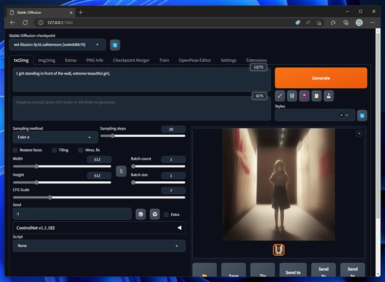 Stable Diffusion 2.x のカスタムモデルをインストールして画像生成する (Replicant V3 のインストール):画像35