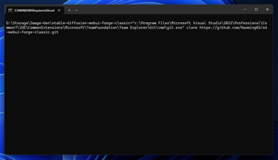 Stable Diffusion WebUI Forge Classic のインストール:画像2