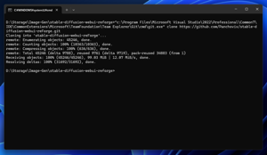 Stable Diffusion WebUI ReForge のインストール:画像3