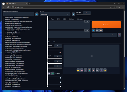 Stable Diffusion WebUI ReForge のインストール:画像11