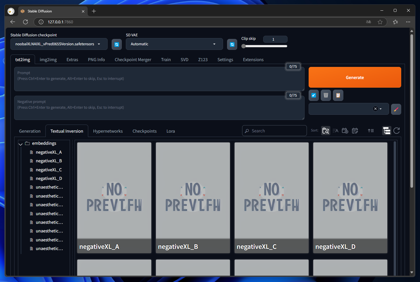 Stable Diffusion WebUI ReForge のインストール:画像12