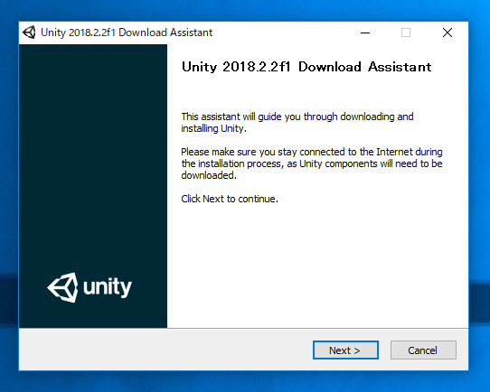 Unity 2018 をインストールする:画像8