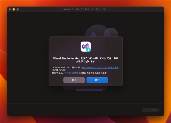 Visual Studio 2022 for Mac をインストールする:画像6