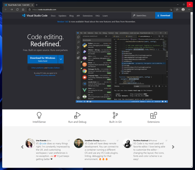 Visual Studio Code のインストール:画像1