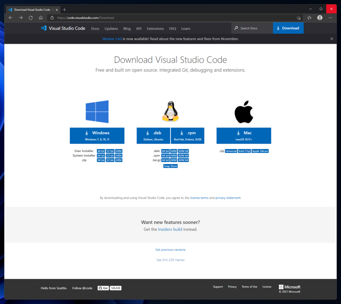 Visual Studio Code のインストール:画像2