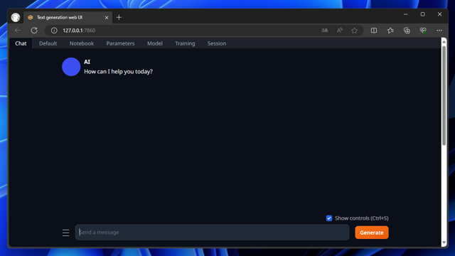 Text Generation Web UI で日本語のLLMモデルをロードしたが生成結果が英語で出力される:画像2