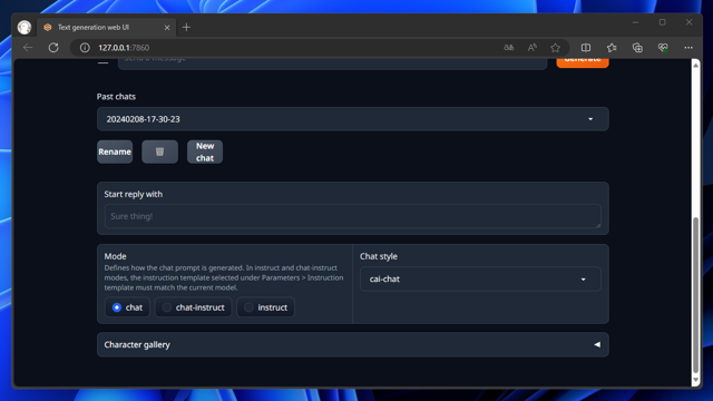 Text Generation Web UI で日本語のLLMモデルをロードしたが生成結果が英語で出力される:画像13