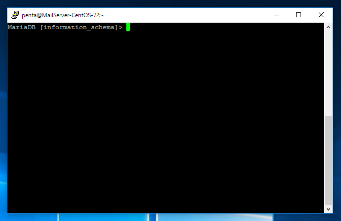 MariaDB (MySQL) のコマンドプロンプトをクリアする:画像3