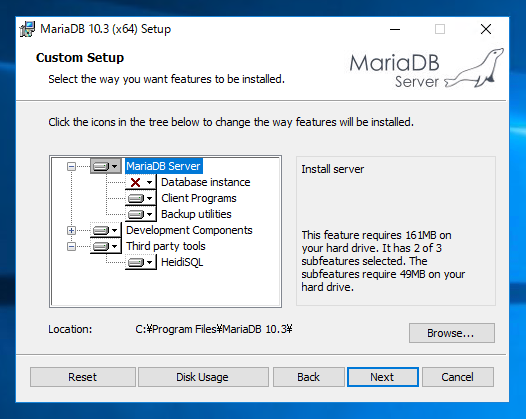 Windows Server のMariaDB をアップグレードする:画像11