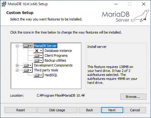 MariaDB Windows版を10.4 にアップグレードする:画像9