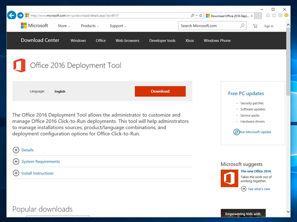 Office 2016 Delployment Tool を利用して Office 365 アカウントで Office 2016 をインストールする:画像1