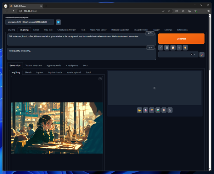 img2imgでADetailer の処理のみを実行する - img2imgでADetailerを適用すると顔以外の画像が変化してしまう:画像2