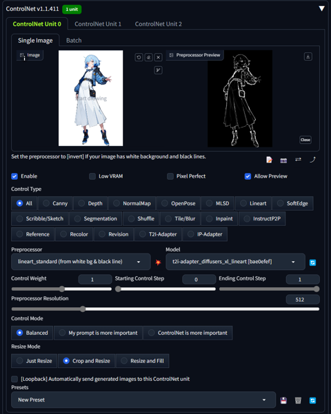 SDXLでControlNetのLineartモデルを使用する:画像6