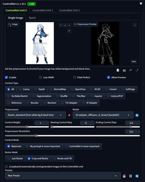 SDXLでControlNetのLineartモデルを使用する:画像8