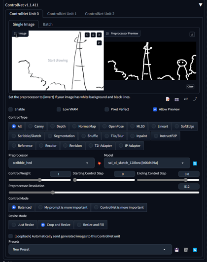 SDXLでControlNetのScribble/Sketchモデルを使用する:画像6