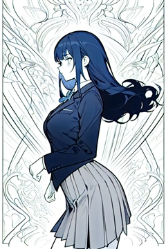 漫画の線画のスタイルの画像を生成する - Anime Lineart LoRA を利用する:画像11