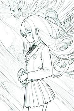 漫画の線画のスタイルの画像を生成する - Anime Lineart LoRA を利用する:画像15