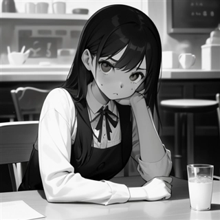 モノクロ、グレースケールのイラストや漫画の画像を出力する (SD1.5向け):画像3
