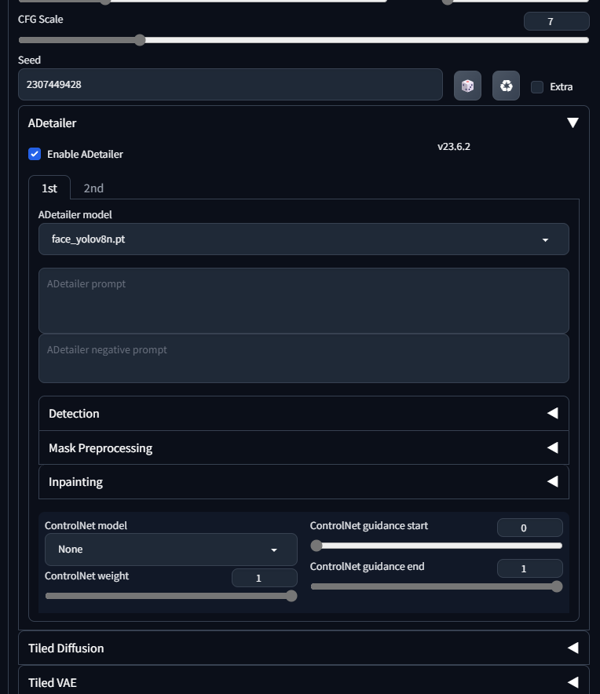 ADetailer (After Detailer) のインストールと利用手順:画像14