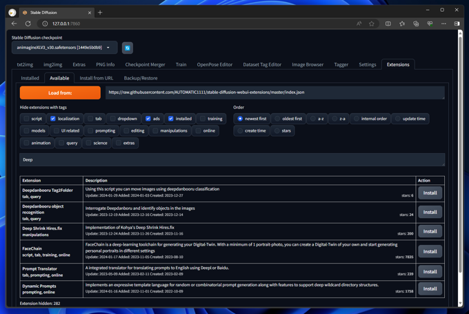 Deep Shrink Hires.fix のインストール (Automatic 1111 WebUI へのインストール):画像5