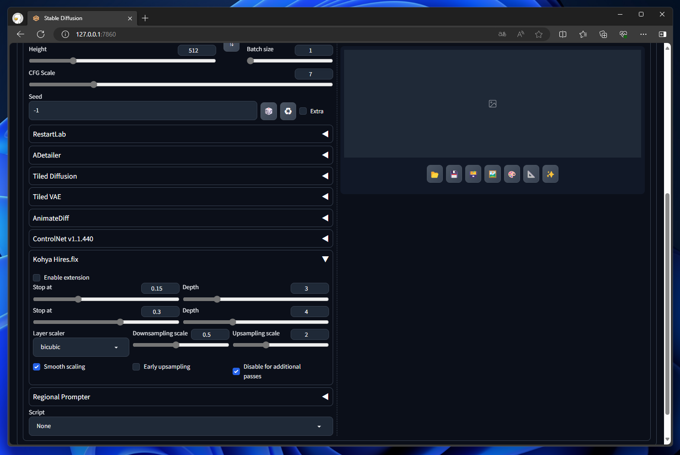 Deep Shrink Hires.fix のインストール (Automatic 1111 WebUI へのインストール):画像11