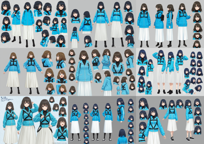 Plant Milk Model Suite HempII - キャラクターの三面図を出力するプロンプト:画像11