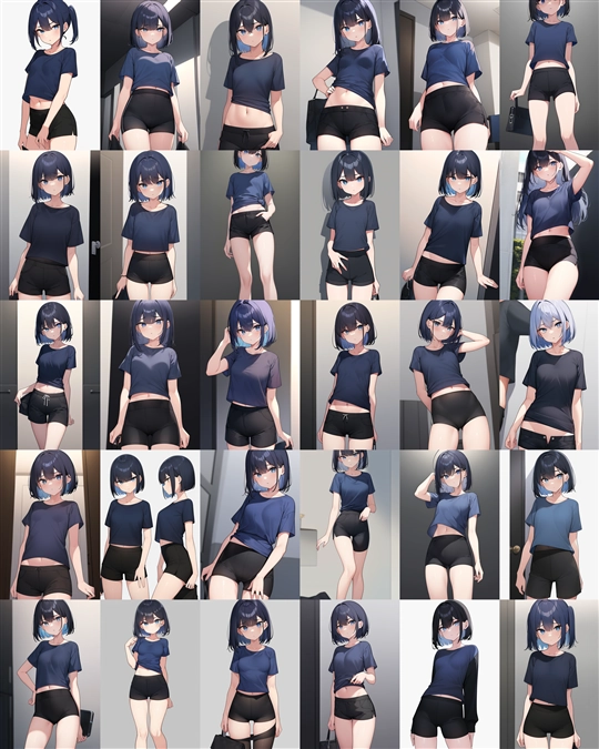 アニメ / イラスト系 モデルの違いによる出力イメージの比較 (旧バージョン or 古いモデル):画像25