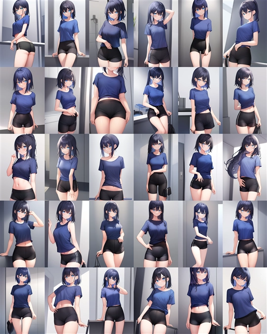 アニメ / イラスト系 モデルの違いによる出力イメージの比較 (Stable Diffusion 1.5 モデル):画像1