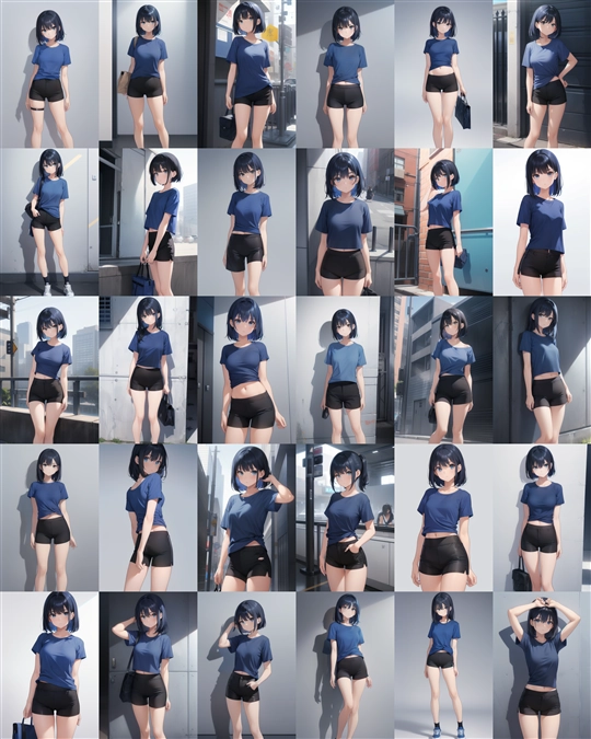 アニメ / イラスト系 モデルの違いによる出力イメージの比較 (Stable Diffusion 1.5 モデル):画像87