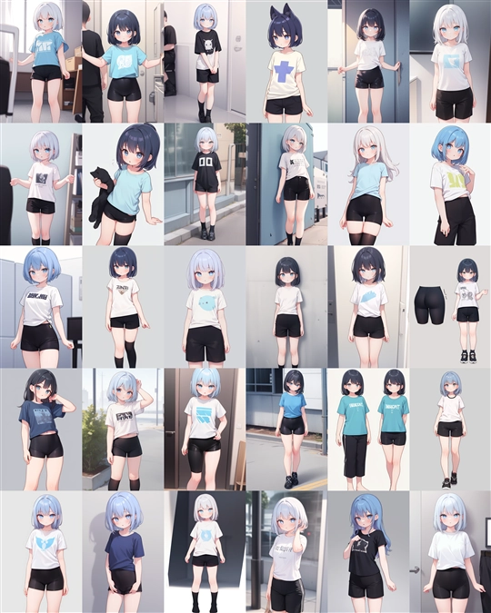 アニメ / イラスト系 モデルの違いによる出力イメージの比較 (Stable Diffusion 1.5 モデル):画像100
