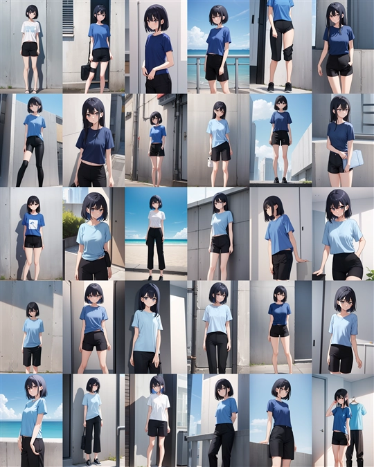 アニメ / イラスト系 モデルの違いによる出力イメージの比較 (旧バージョン or 古いモデル):画像293