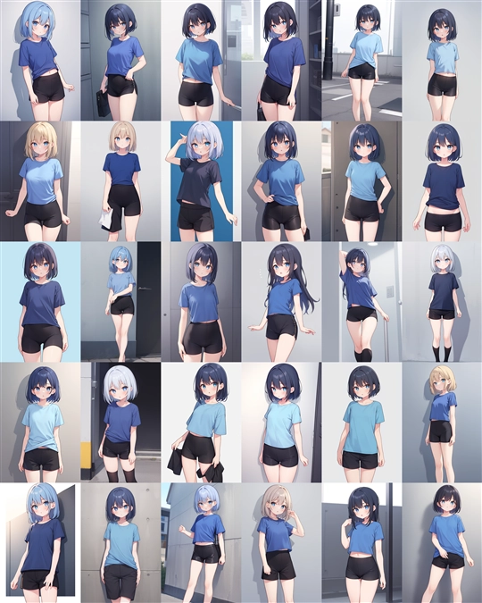 アニメ / イラスト系 モデルの違いによる出力イメージの比較 (旧バージョン or 古いモデル):画像245