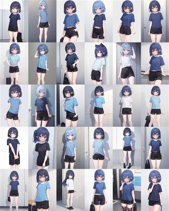 7b - アニメ / イラスト系 モデルの違いによる出力イメージの比較 (旧バージョン or 古いモデル):画像244