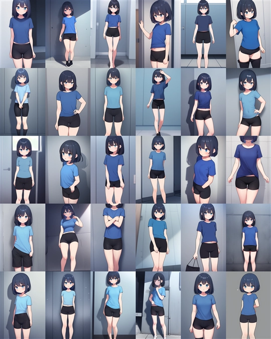 アニメ / イラスト系 モデルの違いによる出力イメージの比較 (旧バージョン or 古いモデル):画像321