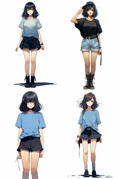 アニメ / イラスト系 モデルの違いによる出力イメージの比較 (Stable Diffusion 1.5 モデル):画像113