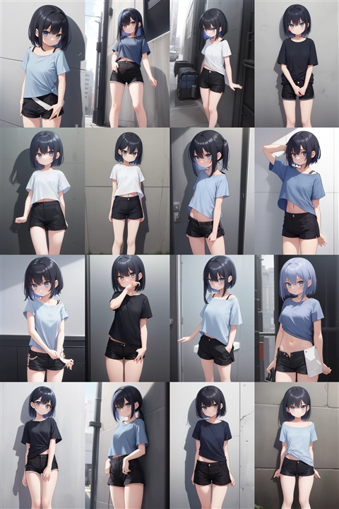 アニメ / イラスト系 モデルの違いによる出力イメージの比較 (旧バージョン or 古いモデル):画像350