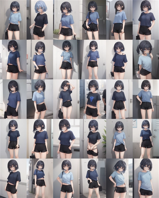 アニメ / イラスト系 モデルの違いによる出力イメージの比較 (Stable Diffusion 1.5 モデル):画像98