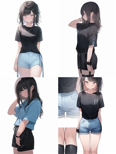 アニメ / イラスト系 モデルの違いによる出力イメージの比較 (Stable Diffusion 1.5 モデル):画像110