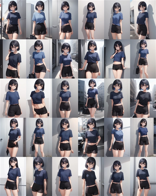 アニメ / イラスト系 モデルの違いによる出力イメージの比較 (旧バージョン or 古いモデル):画像279