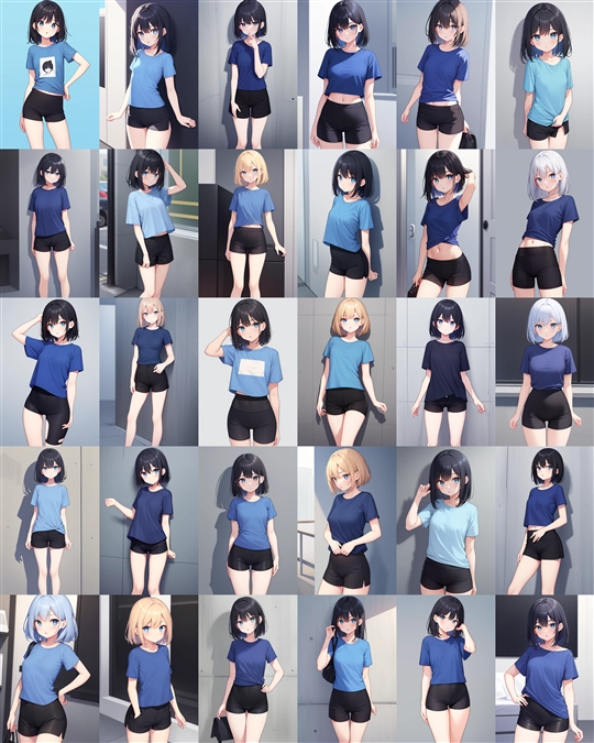 アニメ / イラスト系 モデルの違いによる出力イメージの比較 (旧バージョン or 古いモデル):画像252
