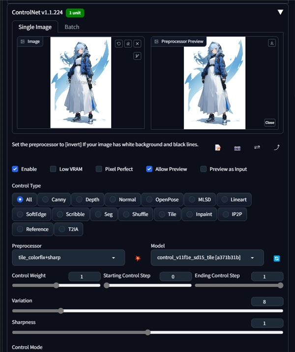 ContorlNet Tile の処理で色が変化しないようにする- tile_colorfix の利用:画像15