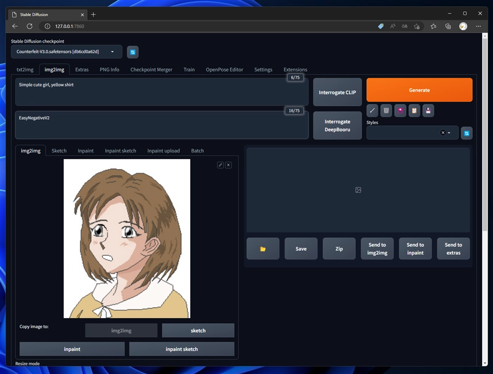 Stable DiffusionでAIにイラストを手直ししてもらう:画像6