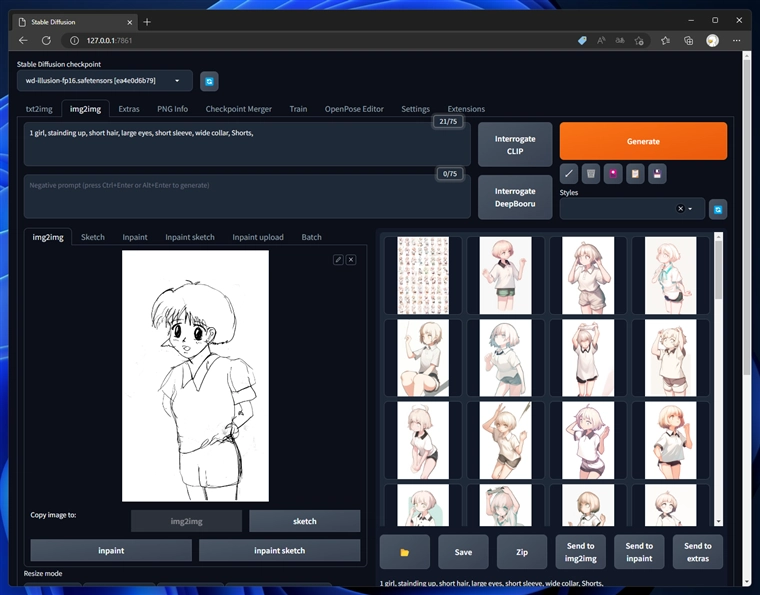 Stable DiffusionでAIにイラストを手直ししてもらう:画像38