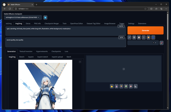 元の画像の形状や構図を維持してアップスケールする (ControlNet Tile / Tiled Diffusion を利用):画像10
