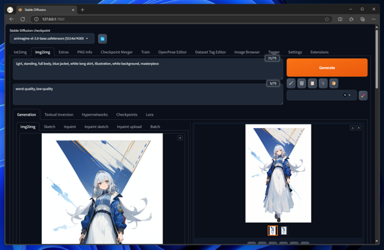 元の画像の形状や構図を維持してアップスケールする (ControlNet Tile / Tiled Diffusion を利用):画像13